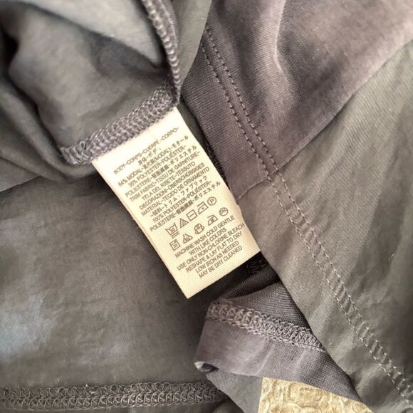 Free People Two Tone Flowy Mini Dress Gray/Black XS - Picture 4 of 4